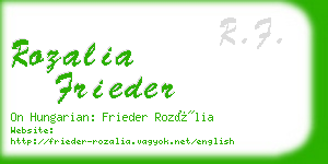 rozalia frieder business card